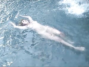 Three Babes Sharing A Long Boner On A Pool Party